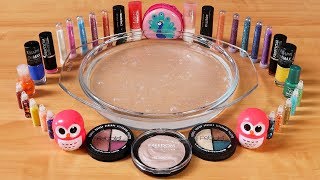 Mixing Makeup, Glitter and Mini Glitter Into Clear Slime ! MOST SATISFYING SLIME VIDEO ! Part 8