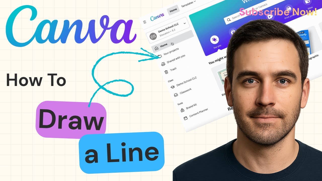 How To Draw A Line In Canva | Canva Tutorial 2025 - YouTube