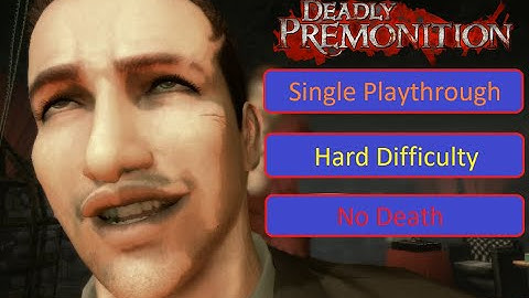 Deadly Premonition single playthrough / hard difficulty / no death (Xbox 360)