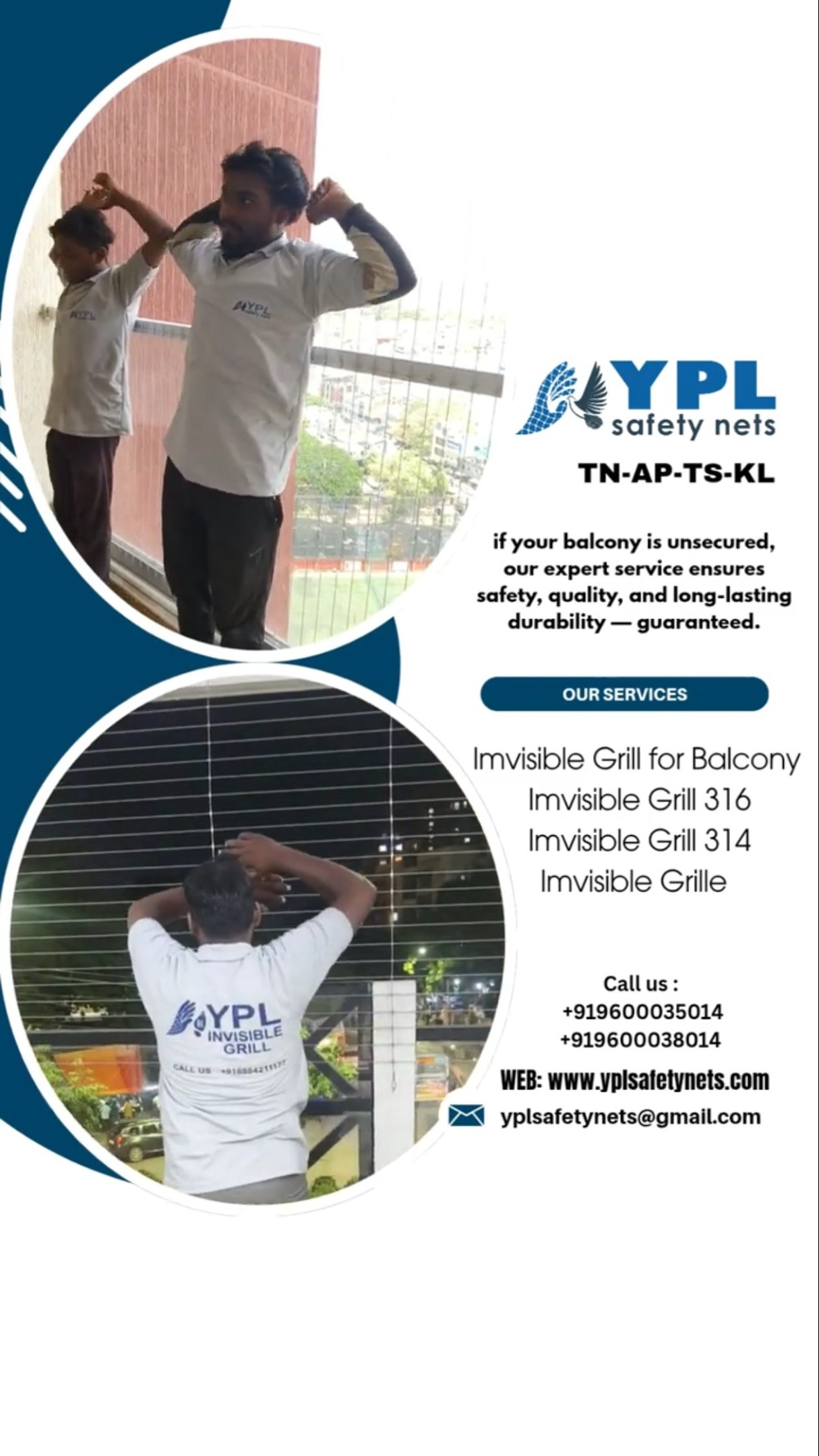 Invisible Grills Installation at SPR City Apartment | YPL Safety Nets Chennai — YPL Safety Nets video thumbnail