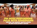 PM Modi performing Puja with Adheenams before the Sengol installation in New Parliament House