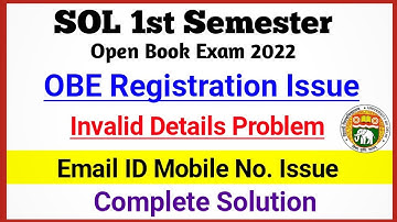 Du sol First Semester Obe Registration Issues 2022 | Change Your Mobile Number and Email id