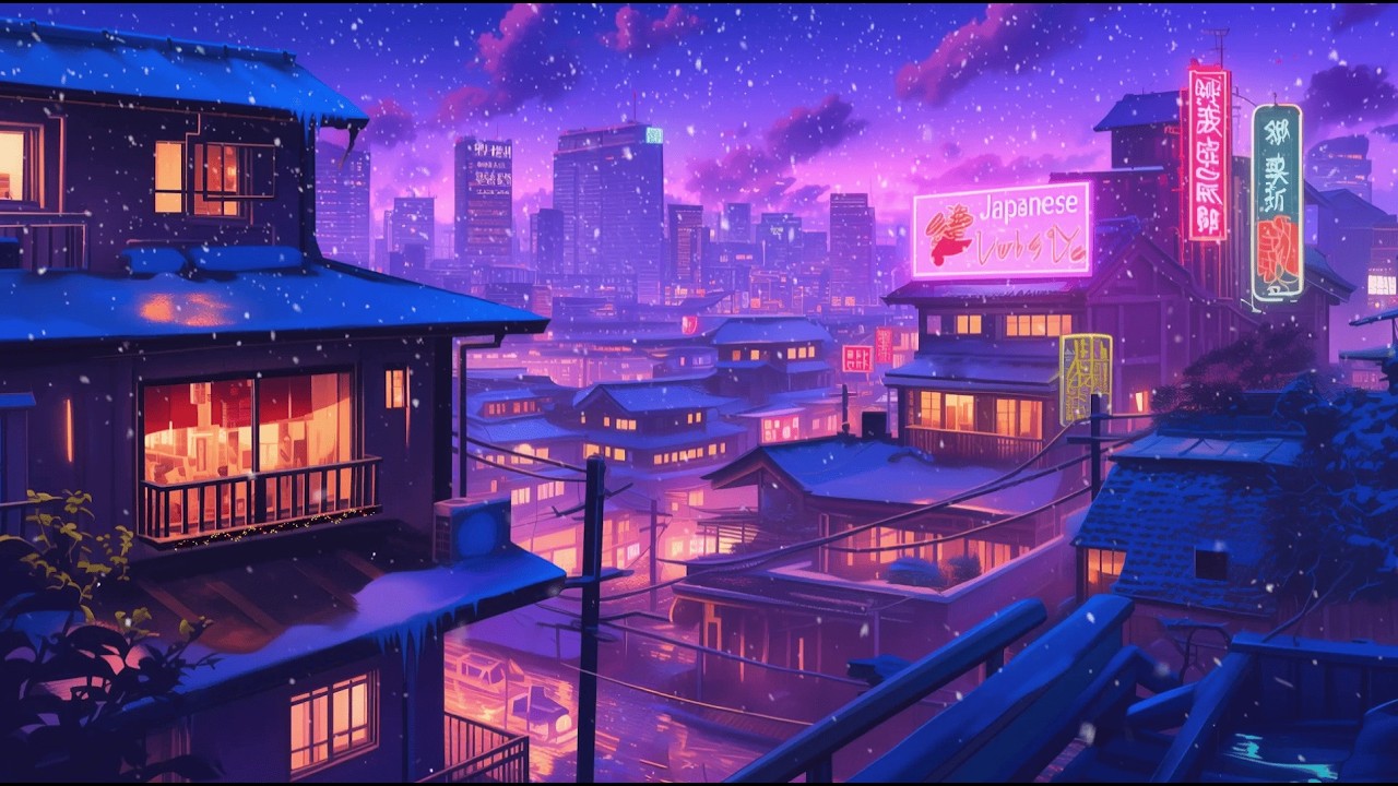 Snow Lofi Hip Hop Beats for Study, Sleep & Focus | 80s & 1990 | The Japanese Town