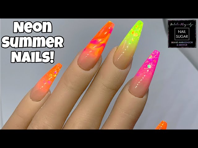 SUPWEE Neon Nail Art Gel Liner Set - 12 Colors Fluorescent Liner Gel Polish  Neon Yellow Green Orange Hot Pink Spring Summer Nail Art Painting Manicure  Soak Off UV Gel Nail Salon