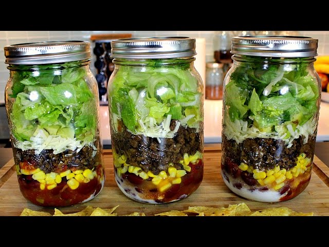Healthy Taco Salad in a Jar Recipe