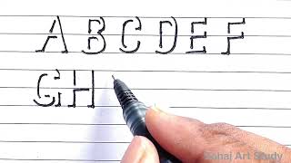 A to k 3d Shadow writing || 3D letters kaise likhen||