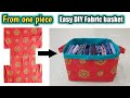 DIY Fabric Storage Basket Easy method/How to sew fabric basket fromold clothes /Sewing Tutorial