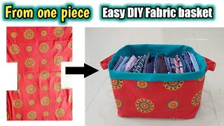 DIY Fabric Storage Basket Easy method/How to sew fabric basket fromold clothes /Sewing Tutorial screenshot 3