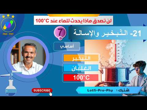 فيزياء_سابعة_21- التبخير والإسالة | اكتشف: لماذا تثبت درجة الحرارة عند 100°C ؟