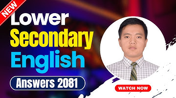 TSC Lower Secondary English Questions