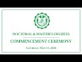 Doctoral  masters degrees ceremony  spring commencement 2024