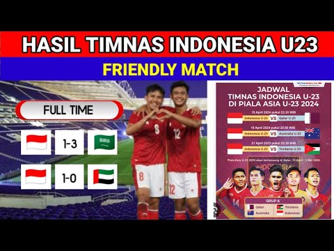 Hasil Friendly Match INDONESIA U23 VS UEA Tadi Malam ¬Jadwal Timnas Indonesia U23 Di Piala Asia U23