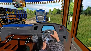 "Bus Driver's Narrow Escape: Stuck Tightest Road in Euro Truck Simulator! Bus Driving Tamil