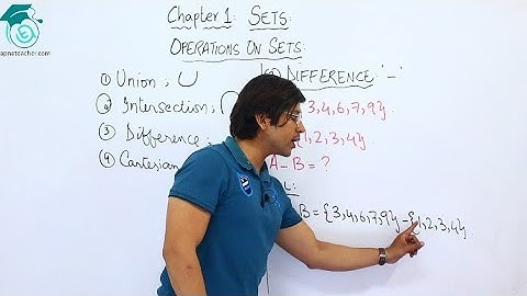 XI (First Year) Mathematics | Sets Operations | Union, Intersection, Difference & Cartesian Product