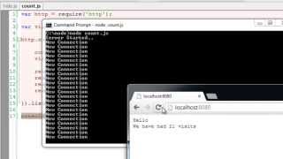HTTP Server(request/response) Counter Application: Node.js screenshot 2