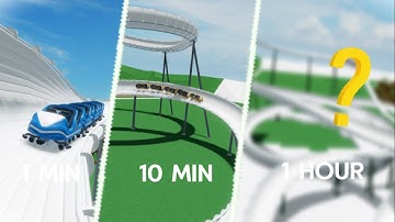 Building BOBSLED COASTER in 1 min, 10 min and 1 hour!