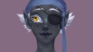 Rylii the Drow Elf Pirate [Speedpaint]