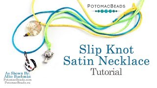 Slip Knot Necklace - Kids DIY Jewelry Making Tutorial by PotomacBeads