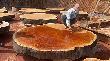 Giant Tree Trunks TURN INTO Stunning Coffee Tables!