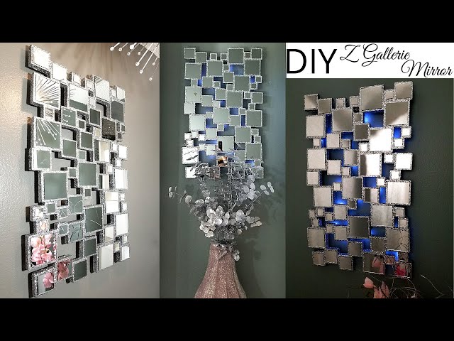 Z Gallerie Inspired DIY Mirror || DIY Glam 3D Wall Mirror With