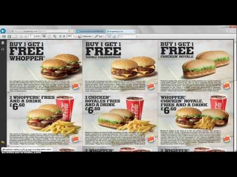 Free Burger King Vouchers UK 2014