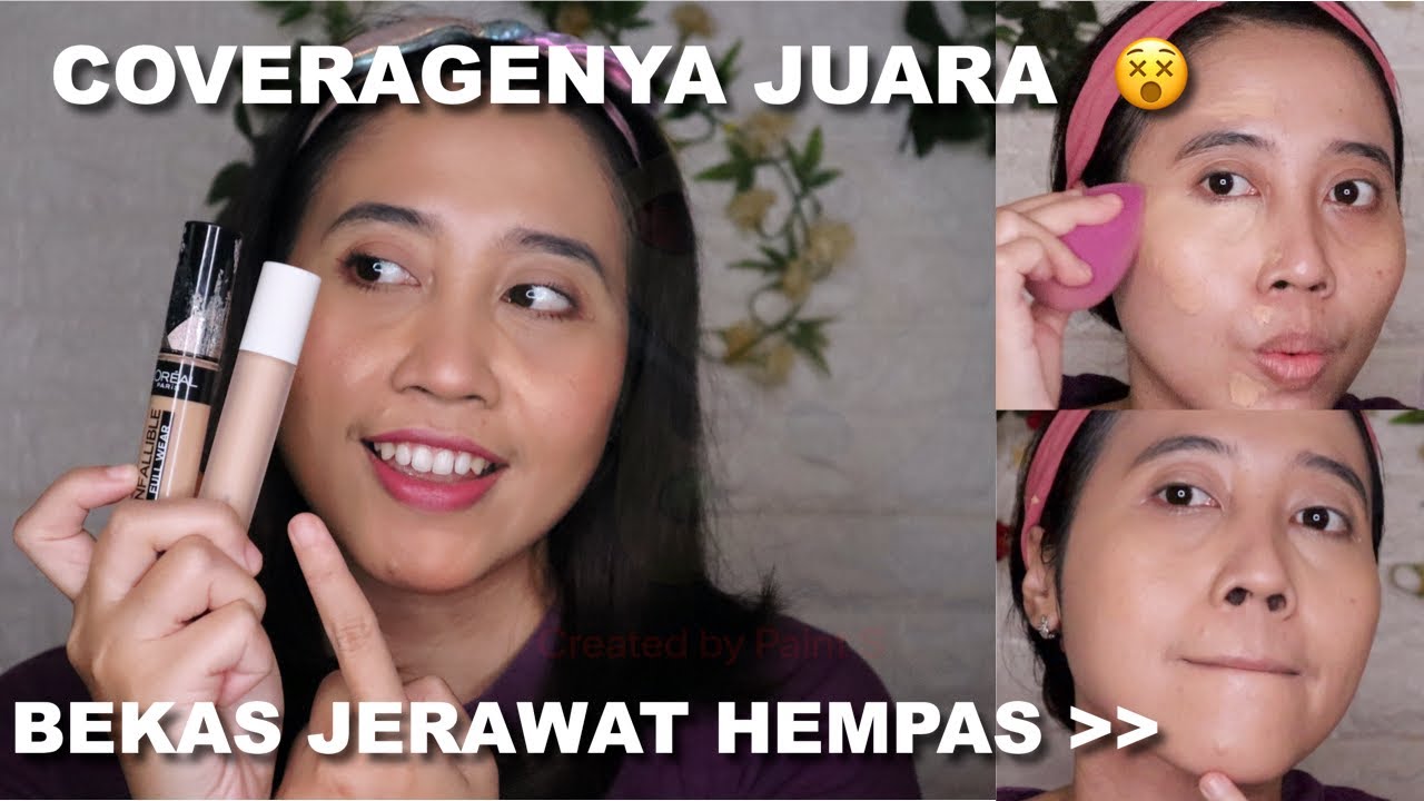 BATTLE CONCEALER FULL COVER : FACE CONCEALER BLP VS LOREAL INFALLIBLE FULL WEAR 👍🏻 | Maria Soelisty