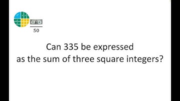 Can 335 be expressed as the sum of three square integers?
