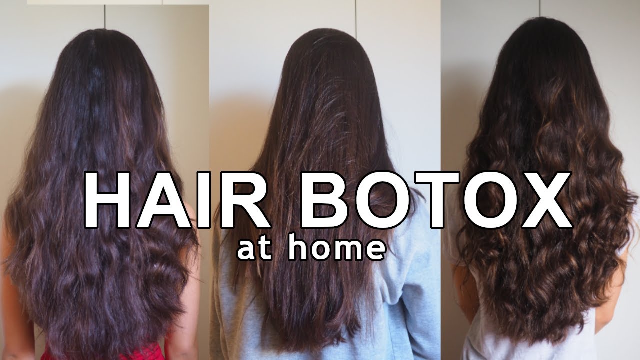 Trying hair botox at home l Brazilian hydrating treatment - YouTube