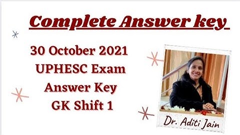 UPHESC Assistant Professor GK Solution# 30 October 2021 answer key# Advt 50 answer key