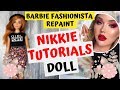 NIKKIE TUTORIALS DOLL OUT OF BARBIE FASHIONISTA / DOLL MAKEOVER / REAL TATTOO's / COMPLETE TUTORIAL