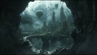 Serene Fall City🌸2-Hour Nano-Dust Ambience | Floating Pagodas vs Corrosive Decay | Moody & Cinematic