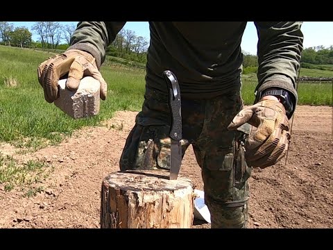 COLD STEEL RANGE BOSS - KNIFE DESTRUCTION TEST - UNTIL IT BREAKS - STAINLESS STEEL 4034 -Tri-Ad Lock