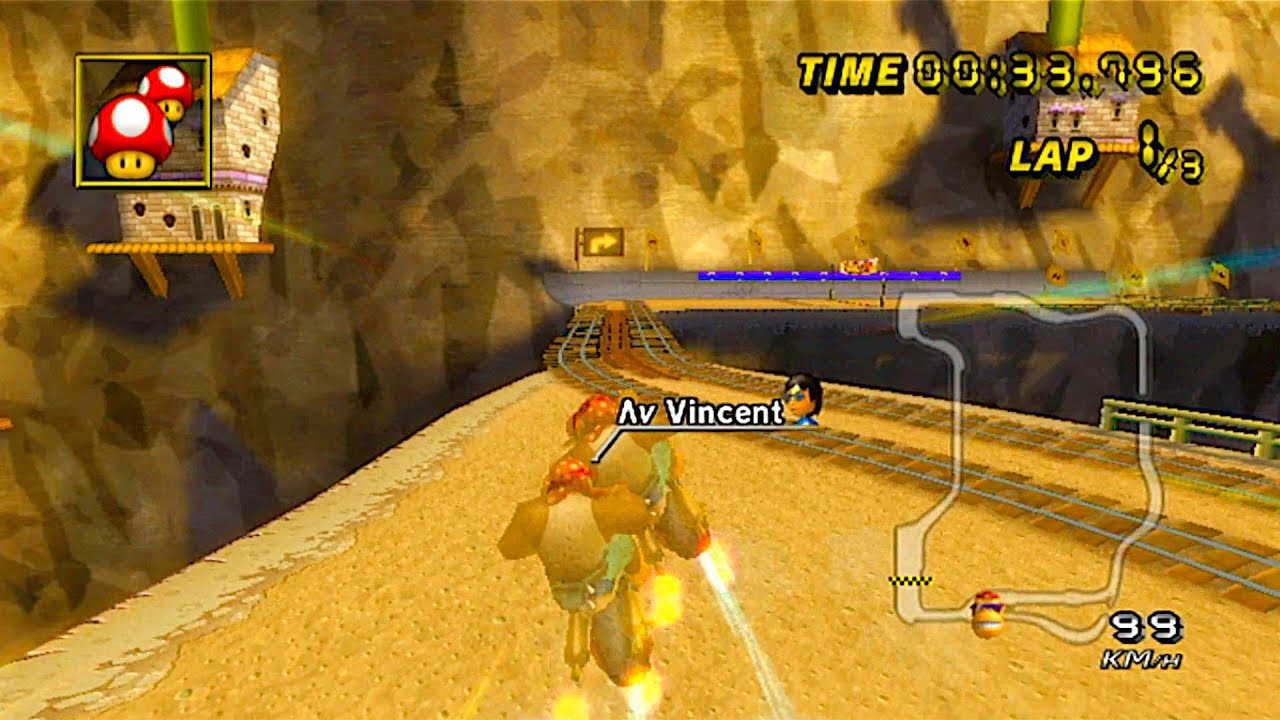 [MKWii] Wario's Gold Mine Comparison (No Glitch) - Vincent vs Luke