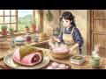Moonlit Engawa & Falling Petals 🌙🌸 | Cozy Spring🍲 Ghibli Style ASMR