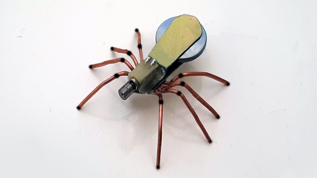 كيفية صنع روبوت صغير على شكل عنكبوت Min Robot - YouTube