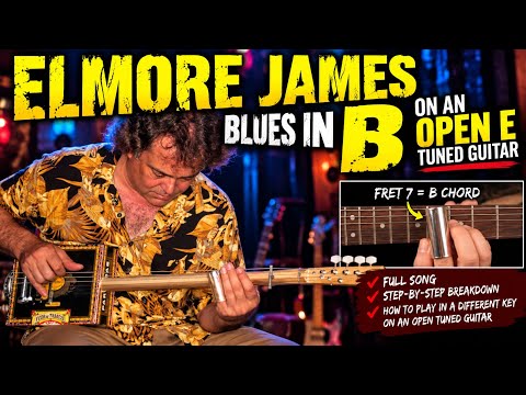 How I Play Elmore James Style Blues in B — Open E Guitar | Full Song + Breakdown