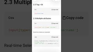 CSS Selector in Selenium Webdriver #shorts