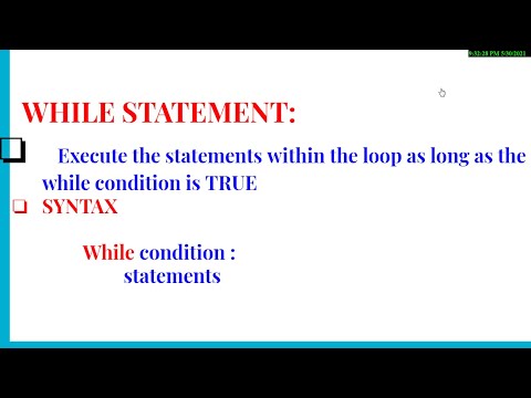 IoT LOGICAL DESIGN USING PYTHON LEC 9 WHILE  STATEMENT
