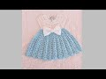 VESTIDO ALGODON DE AZUCAR A CROCHET O GANCHILLO PASO A PASO - 0 A 3 MESES - VARIAS TALLAS