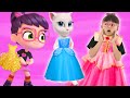 Abby Hatcher Playing Dress Up with Talking Angela | Pretend Play Princess for Kids