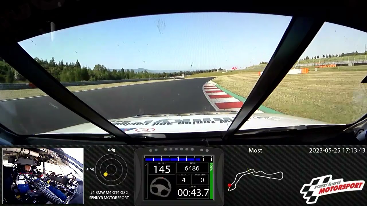 Senkyr Motorsport: BMW M4 GT4 G82, onboard Most 25.05.2023, driver R.Senkyr - 1:38:430