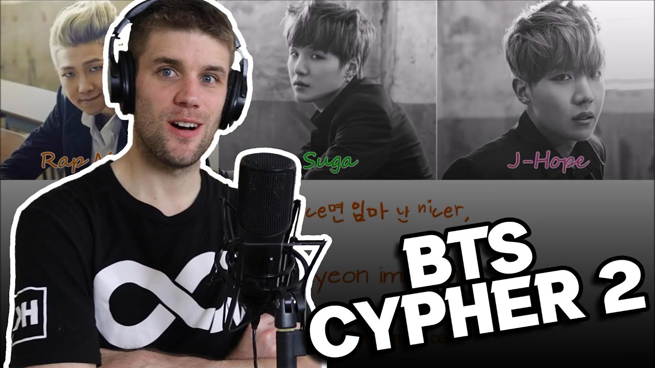 Ready go to ... https://youtu.be/yRdQN1Lmnd0 [ Rapper Reacts to BTS!! | CYPHER PT.2: Triptych! (First Ever Reaction)]