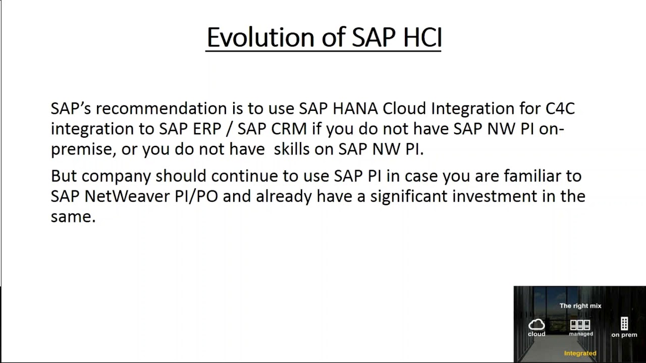 SAP HANA CLOUD INTEGRATION