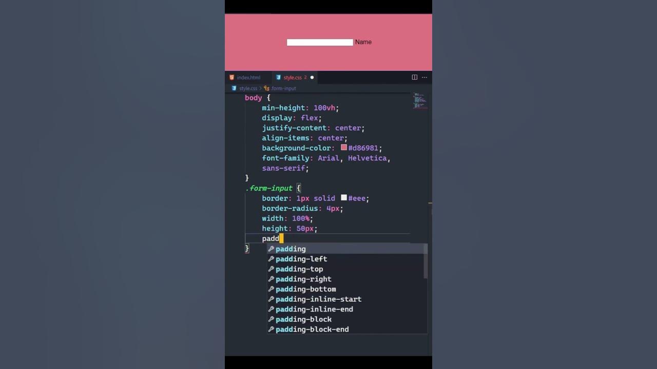 CSS Form Input Effect | WebDesign | #webinfo #training #html #css # ...