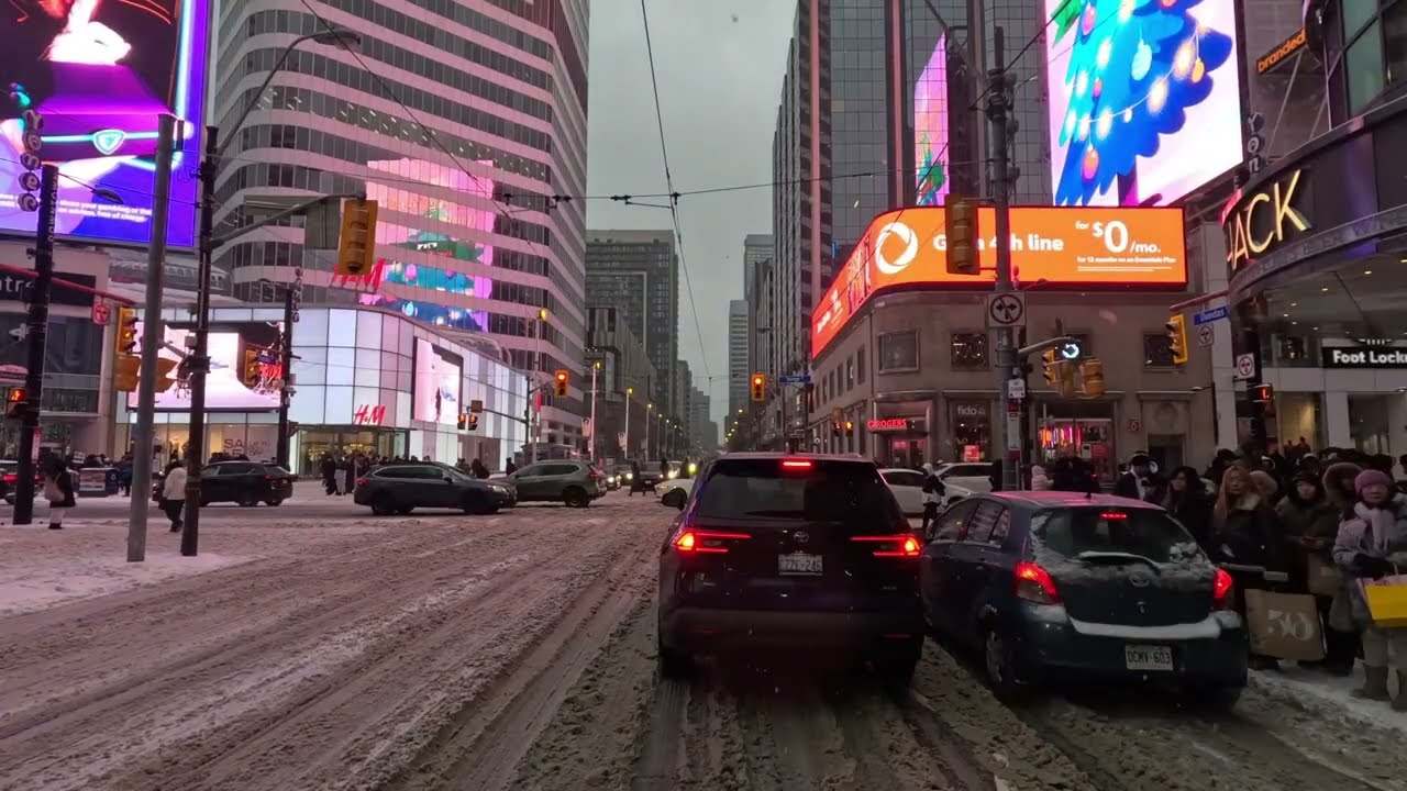 Driving Downtown Snow