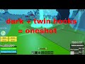 dark fruit + twin hooks = oneshot || Blox fruits