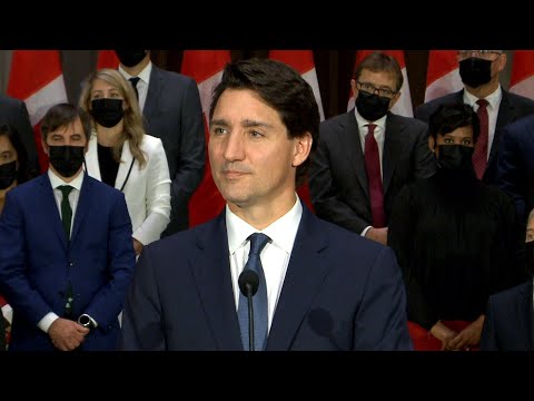 Trudeau questioned by reporters after unveiling new cabinet