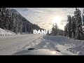 Banff winter scenery | Cozy car drive
