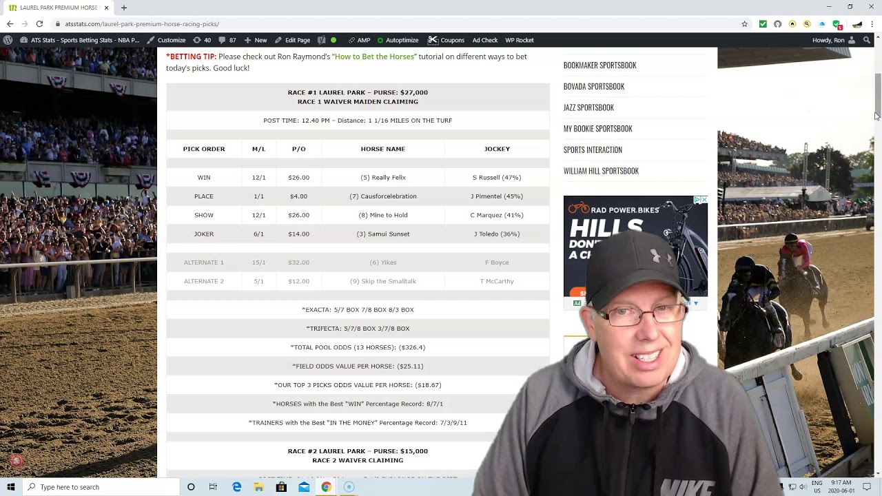 LAUREL PARK FREE HORSE RACING PICKS 60120 YouTube