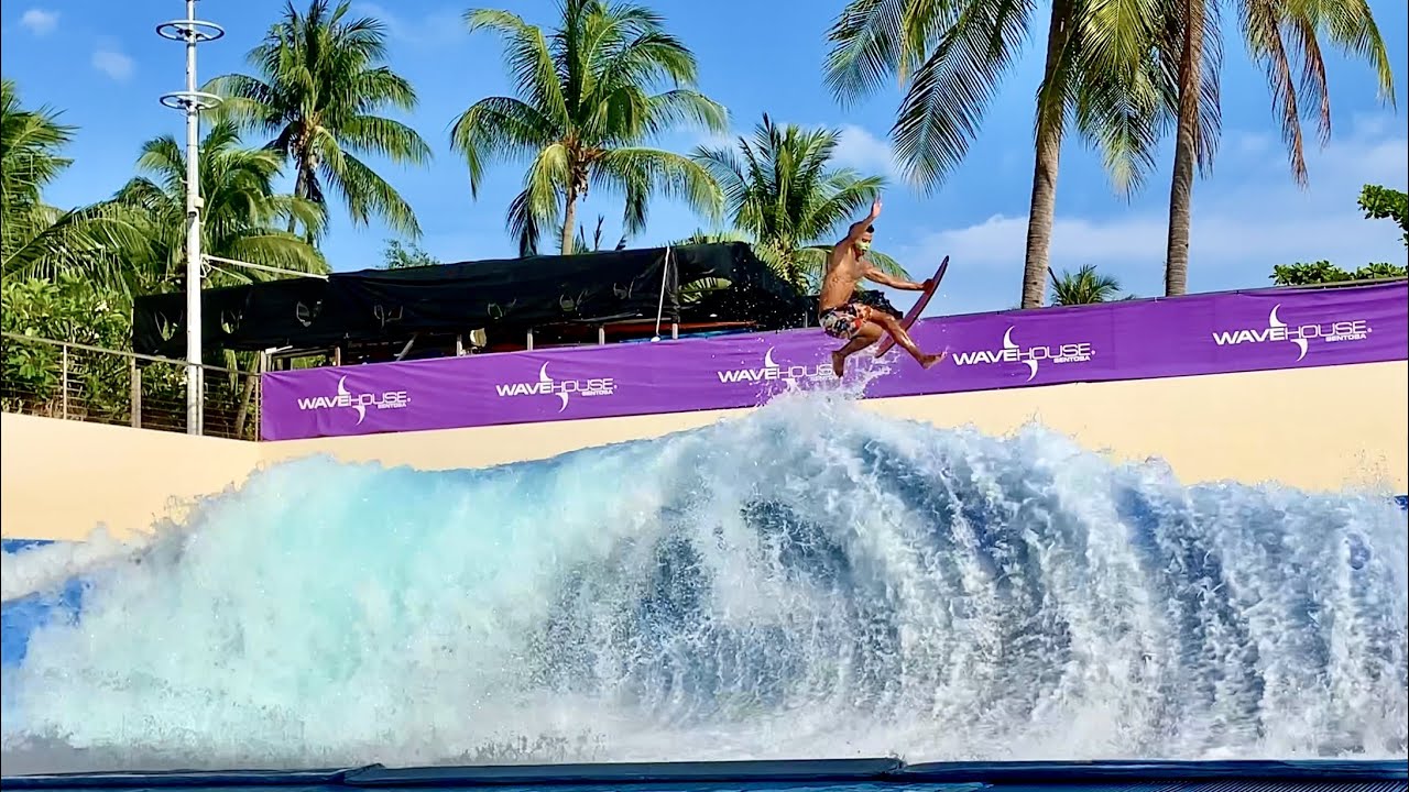 Surfing Singapore Wave Pool Wave House Sentosa YouTube